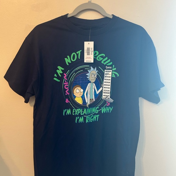 Spencer's Black Rick & Morty T-Shirt with Cartoon Graphic - Picture 1 of 3